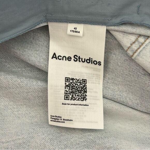NWOT Acne Studios PRINTED TROUSERS in Light blue - Picture 10 of 16